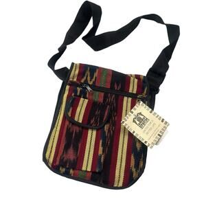 UPAVIM Crafts Guatemalan Crossbody Purse Southwestern Flap Top New Handmade
